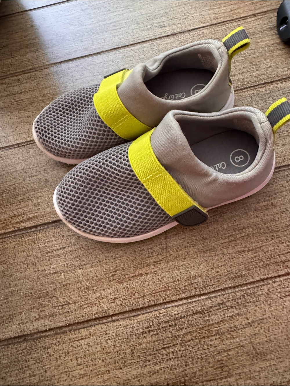 Cat & Jack Gray and Yellow Kids Slip-On Water Shoes